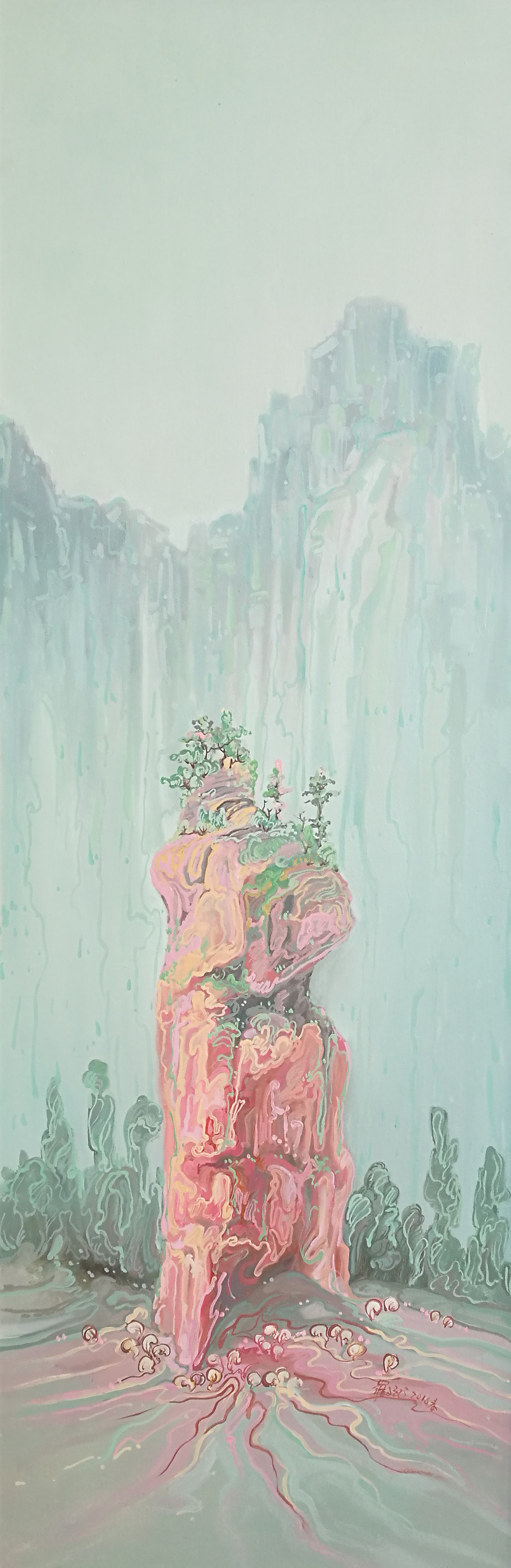 4一块没有记忆的石头45cm x 135cm布面油画2016年.jpg