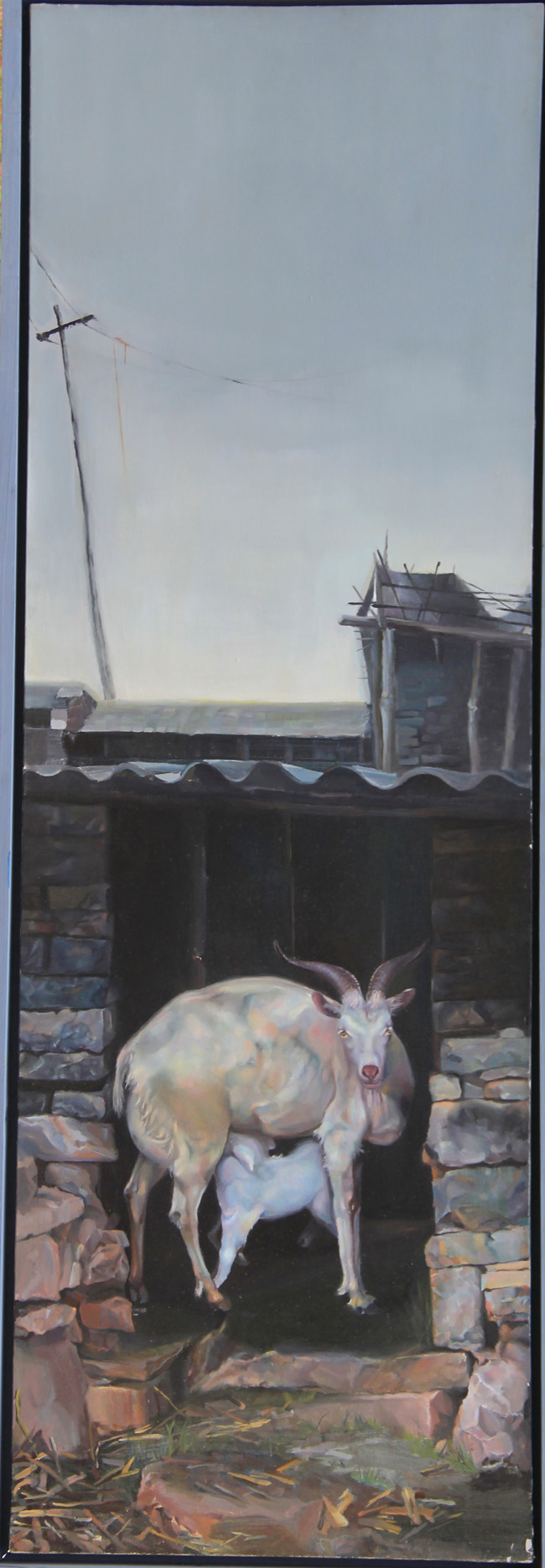 杨建东 《空间 压缩 母子》50cm x 150cm.jpg